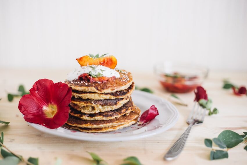 Photo Oatmeal pancakes